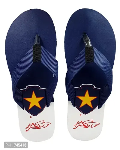 Stylish V Star Blue Sliders For Men-thumb2