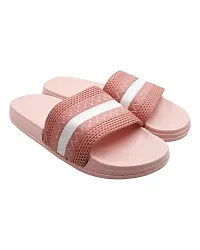 Elegant Fly Knit ZigZag Pink Flip Flops For Women-thumb2