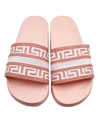 Elegant Fly Knit DoubleR Pink Flip Flops For Women-thumb4