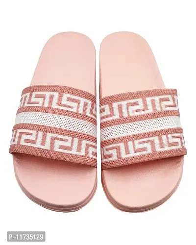 Elegant Fly Knit DoubleR Pink Flip Flops For Women-thumb5