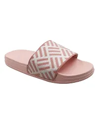 Elegant Fly Knit Cross Pink Flip Flops For Women-thumb2