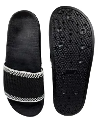 Elegant Fly Knit Jhumroo Black Flip Flops For Women-thumb3