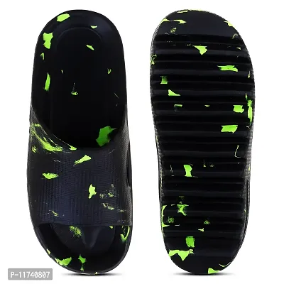 Stylish Zig Zag Military Black Sliders For Men-thumb4