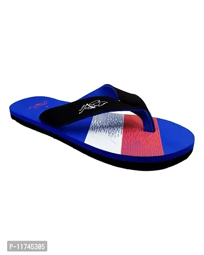 Stylish V Chasil Blue Sliders For Men-thumb3