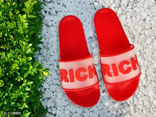 Elegant Women Rich Red Flip Flops For Women-thumb0