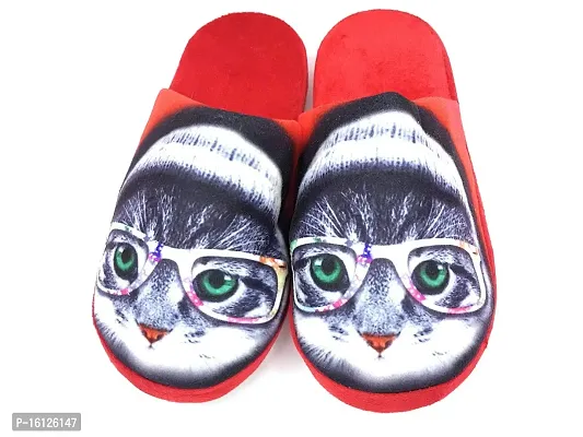 Angel Fashion Winter Kity Aunty Slipper for Girls-thumb0