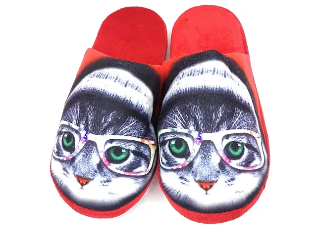 Angel Fashion Winter Kity Aunty Slipper for Girls