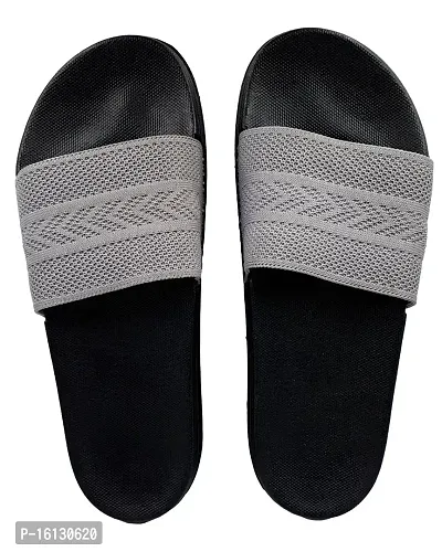 Pampy Angel Flyknite Men Arrow Men's Flip Flops Slides Back Open Household Comfortable Slippers Grey,6 (UK/India)-thumb0