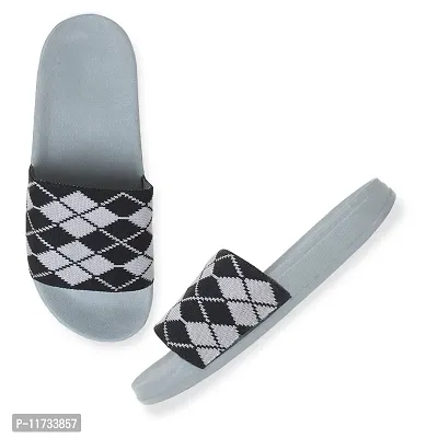 Elegant Fly Knit 4Square Grey Flip Flops For Women-thumb4