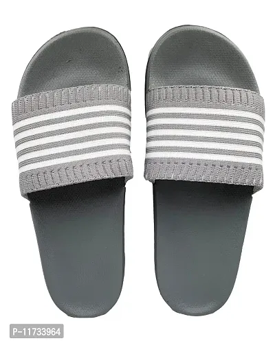 Elegant Fly Knit 5line Grey Flip Flops For Women-thumb2