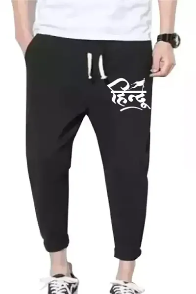 Stylish Blend Regular Track Pants For Men