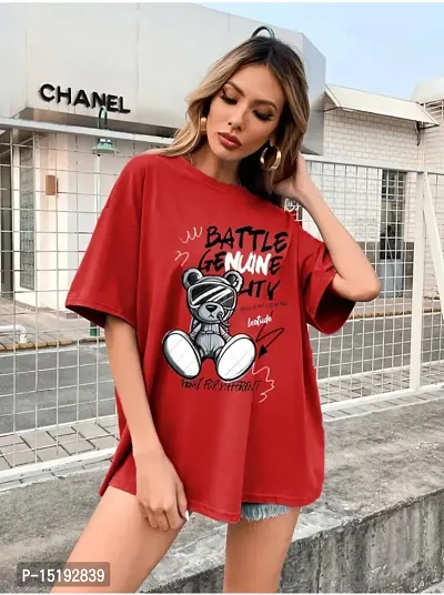 Women Printed Boxy Fit Three Quarter Sleeves T-shirt-thumb0