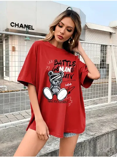 Women Boxy Fit Three Quarter Sleeves T-shirt