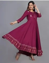 Red Rayon Embroidered Ethnic Gowns For Women-thumb2