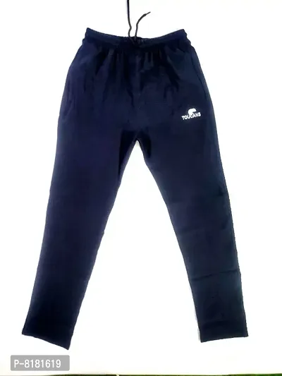 Classic Polyester Spandex Solid Track Pants for Men-thumb0