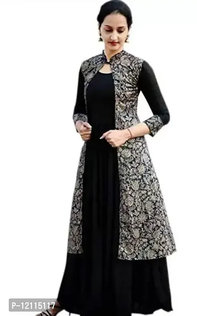 Ethnic Jacket and Kurta Set For Women-thumb0