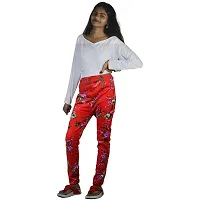 STAGLINE Soft Fleece Warm Printed Regular Fit Pajama/Track Pants/Bottoms Wear/Lower Free Size (Waist Size:- 26 till 34, Pack of 2) (Black-Red)-thumb1