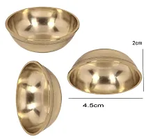 STAGLINE Traditional Brass Sandal Bowl for Pooja Item (4.5 Cm, Gold, Pack of 4)-thumb1