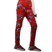 STAGLINE Soft Fleece Warm Printed Regular Fit Pajama/Track Pants/Bottoms Wear/Lower Free Size (Waist Size:- 26 till 34, Pack of 2) (Black-Red)-thumb3