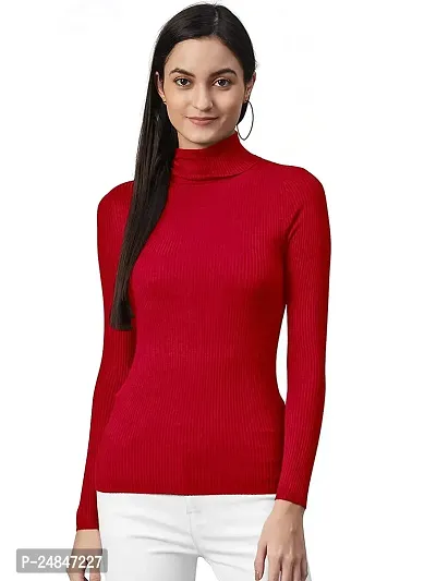 Stylish Fancy Cotton Solid High Neck For Women Pack Of 1