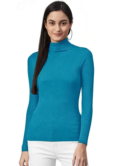 AMNOUR Women's Woollen Warm Full Sleeves High Neck/Inner/Skivvy for Winters