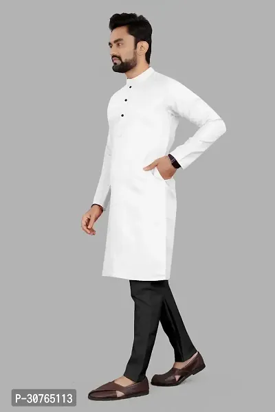 Men Stylish Cotton Blend Kurta-thumb2