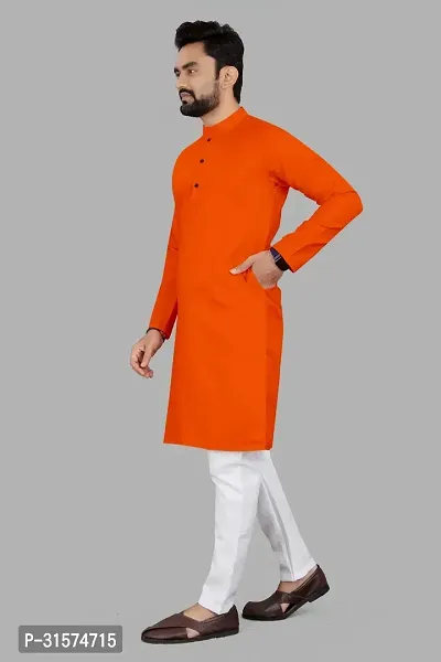 Latest Cotton Blend Kurta and Bottom Set for Men-thumb3