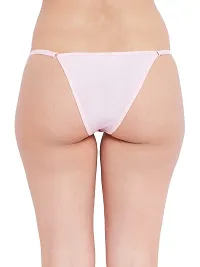 Exotic Lace Front Adjustable Waist Band Thong Panty Underwear_Pink-thumb2