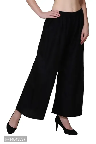 Women Flowy Wide Leg Pants Comfy Cotton Linen Elastic Waist Belted Retro  Floral Palazzo Pants Ethnic Elegant Trousers Black - Walmart.com