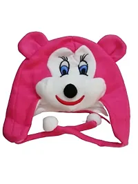 JUBINATION Cap Mickey Mouse Baby Kids Hat Winter Warm Fleece Cap (Rani Pink)-thumb1