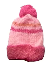 JUBINATION Cap Unisex Kids Boy Girl Toddler Woollen Hat Winter Knitted Cap Pack of One Age 6 to 18 Month Multicolour-thumb1