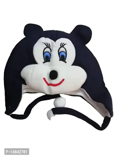 JUBINATION Cap Mickey Mouse Baby Kids Hat Winter Warm Fleece Cap (Nevy Blue)