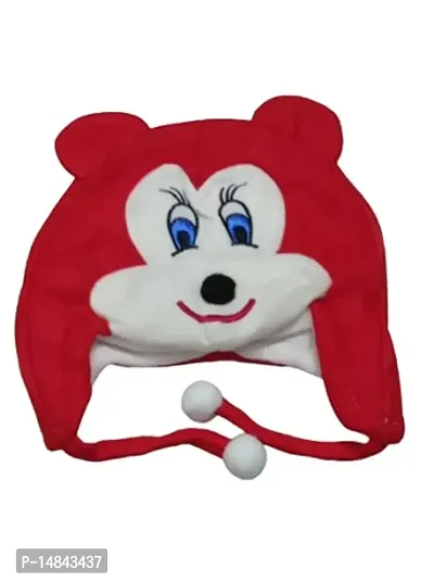 JUBINATION Cap Mickey Mouse Baby Kids Hat Winter Warm Fleece Cap (Red)