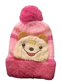 JUBINATION Cap Unisex Kids Boy Girl Toddler Woollen Hat Winter Knitted Cap Pack of One Age 6 to 18 Month Multicolour-thumb2