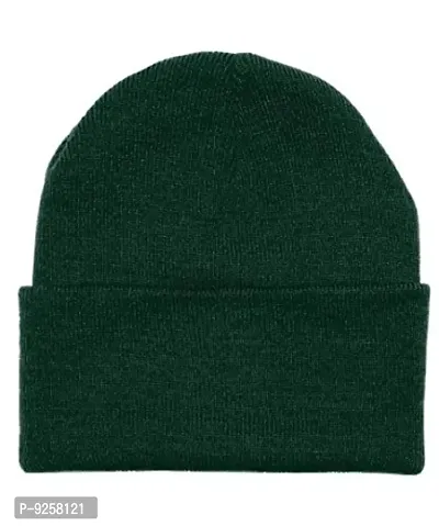 Boys and Girls of School Winter Woollen Cap (Green Colour, 1-4 Years) Pack of 1