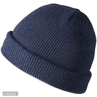 Boys and Girls of School Winter Woollen Cap (Blue Colour, 1-4 Years) Pack of 1
