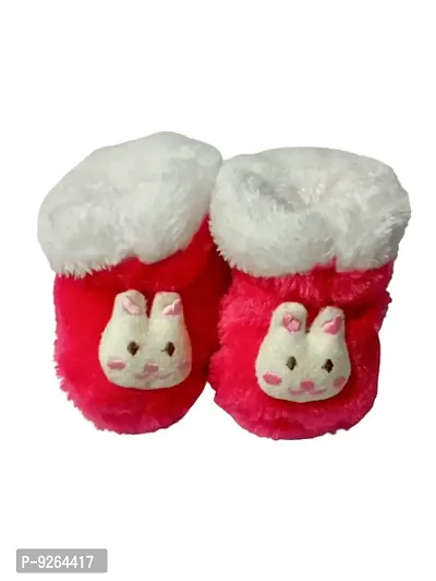 Booties For Baby Boys And Baby Girls  3-12 months pack of one ( colour- pink )-thumb0