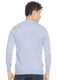 Jubination Solid V Neck Casual Men Sweater-thumb1