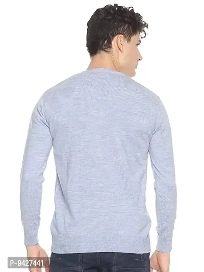 Jubination Solid V Neck Casual Men Sweater-thumb2
