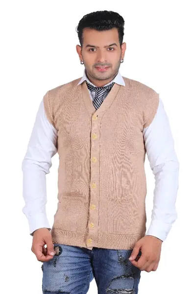 Classic Wool Solid Cardigan Sweaters for Men