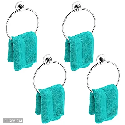 Stainless Steel Towel Ring For Bathroom - Pack Of 4