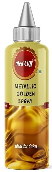 Red Cliff Premium Edible Metallic Colour Spray 30g | Cake Decorating Spray Colour for Cakes, Cookies, Cupcakes Or Any Consumable for A Dazzling Effect (Golden)