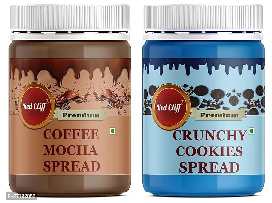 RED CLIFF Coffee Mocha Spread _ Crunchy Cookies Spread | Combo Pack Of 2 | (350g-2 |)-thumb0