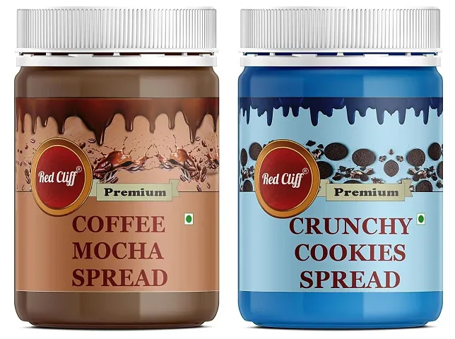 RED CLIFF Coffee Mocha Spread _ Crunchy Cookies Spread | Combo Pack Of 2 | (350g-2 |)