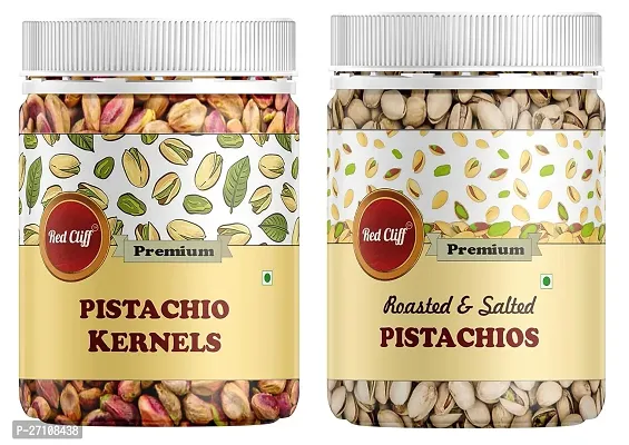 RED CLIFF Roasted  Salted Pistachios  Pistachios Kernels Dry Fruits | Combo Pack Of 2 | (Pistachios  Pistachios Kernel | 250gx2 |)