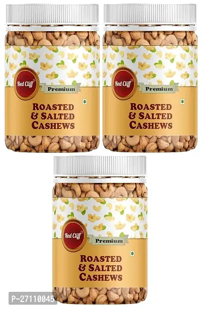 Red Cliff Premium Roasted and Salted Cashews | Oil Free | Healthy, Nutritious, Crunchy  Delicious | Freshly Roasted Premium Kaju Nuts | Combo Pack Of 3 | (Roasted  Salted | 250gx3 |)