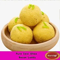 RED CLIFF Pure Desi Ghee Besan Laddu | Hand Crafted | Combo Pack Of 2 | Made In Small Batches | Gift Box | (Besan Laddu | 200gx2 |)-thumb4