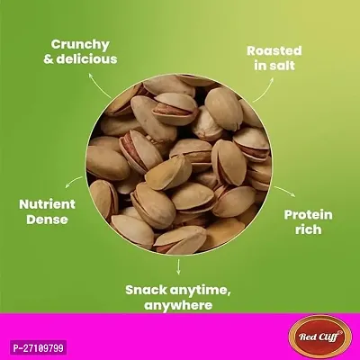 RED CLIFF Premium Californian Roasted  Salted Pistachios | Combo Pack Of 2 | Pista Dry Fruit, Shelled Nuts Super Crunchy  Delicious Healthy Snack | (Roasted  Salted Pistachios | 250gx2 |)-thumb4