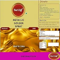 Red Cliff Premium Edible Metallic Colour Spray 30g | Cake Decorating Spray Colour for Cakes, Cookies, Cupcakes Or Any Consumable for A Dazzling Effect (Golden)-thumb3