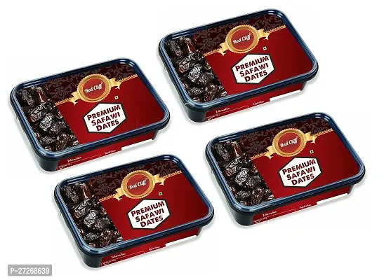 RED CLIFF Premium Safawi Dates | Original  Rich Khajoor | Combo Pack Of 4 | (Safawi Dates | 350gx4 |)-thumb0